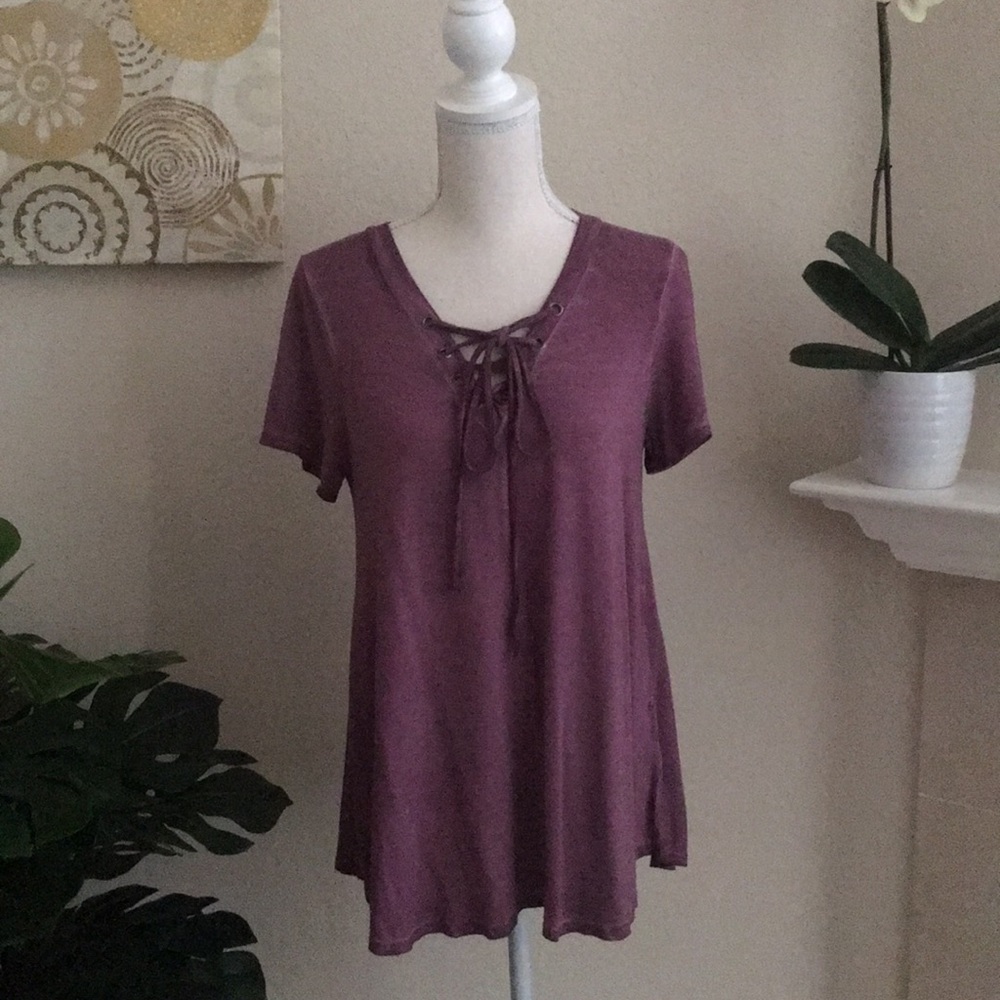 Umgee Plum Colored Tee shirt